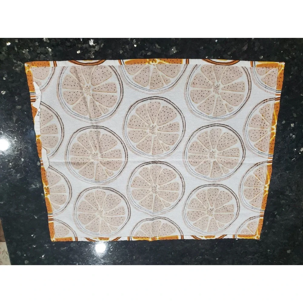 Retired IKEA TORVFLY Citrus Orange Slice Dish Towel - Single